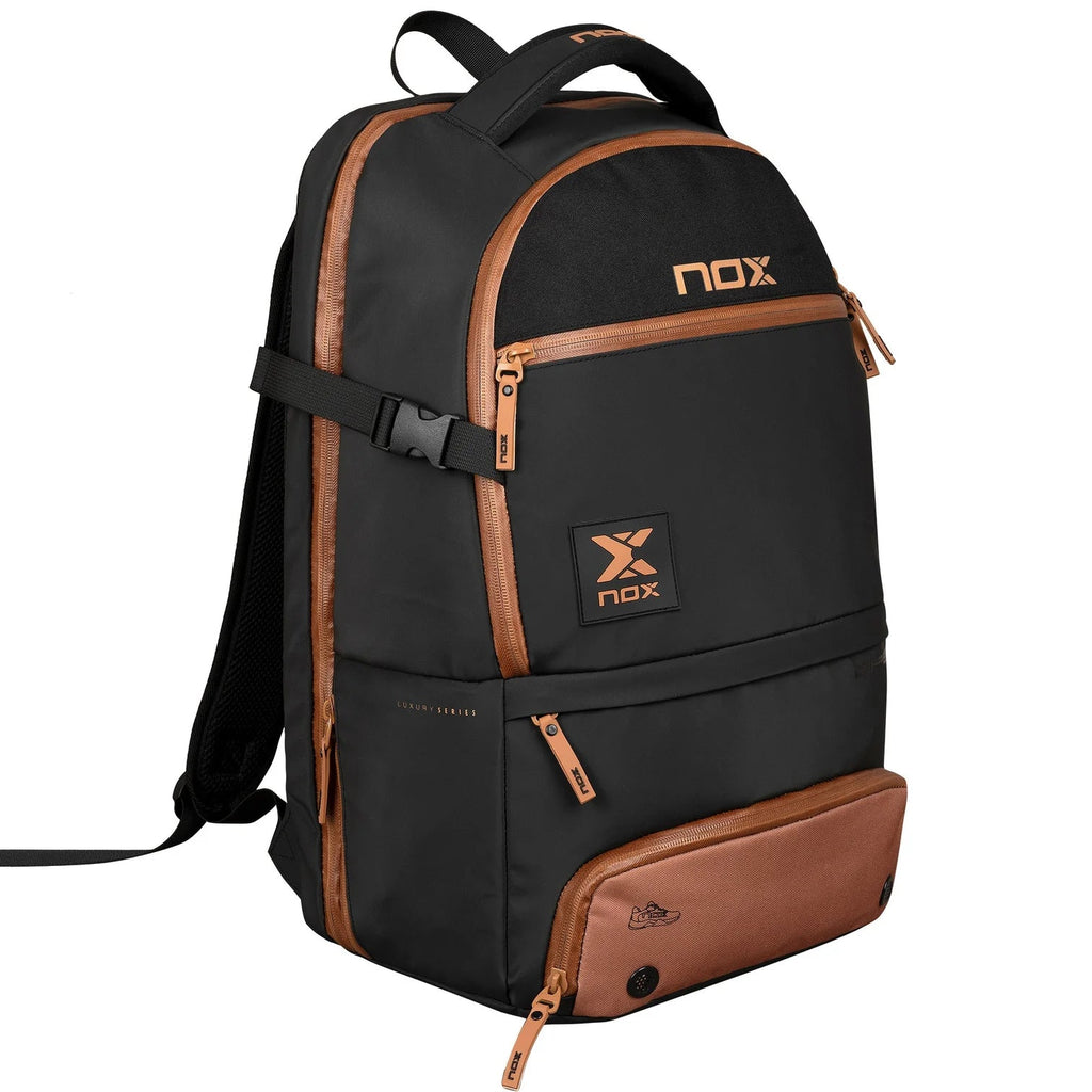 2024 Nox Luxury Open Series Padel Backpack (Black/Brown)