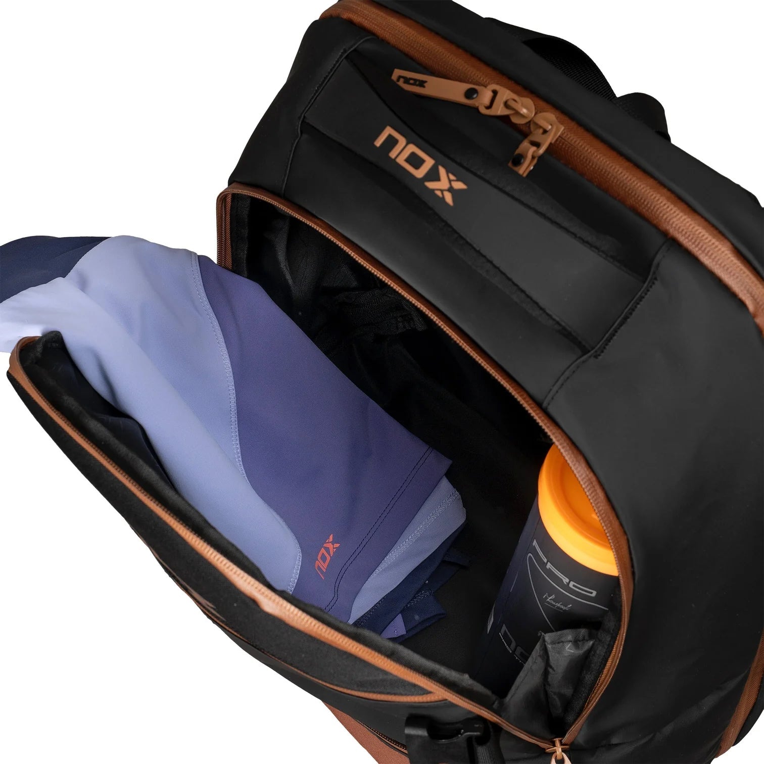 2024 Nox Luxury Open Series Padel Backpack (Black/Brown)