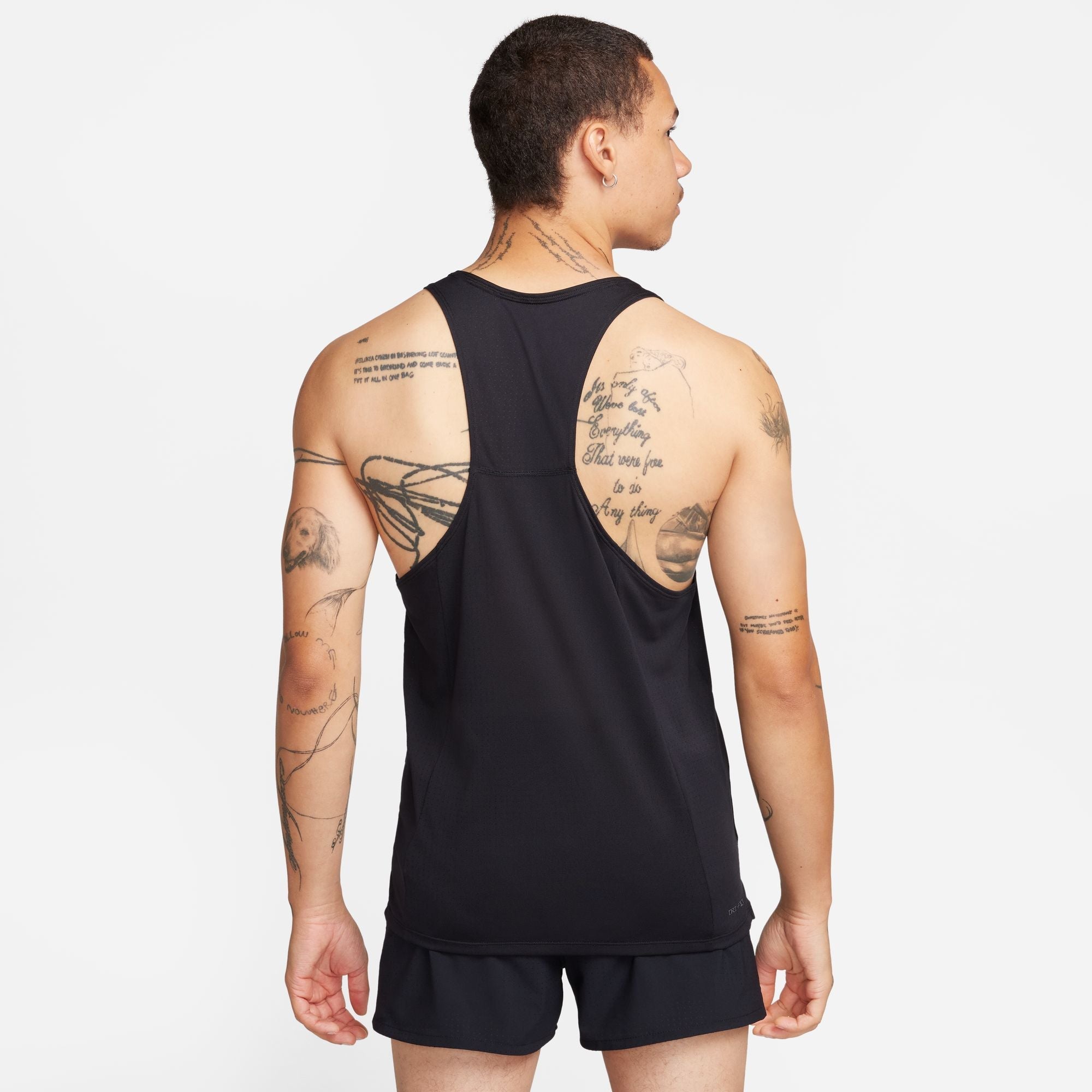 Nike Fast Men's Dri-FIT Running Singlet - Black/Reflective Silver