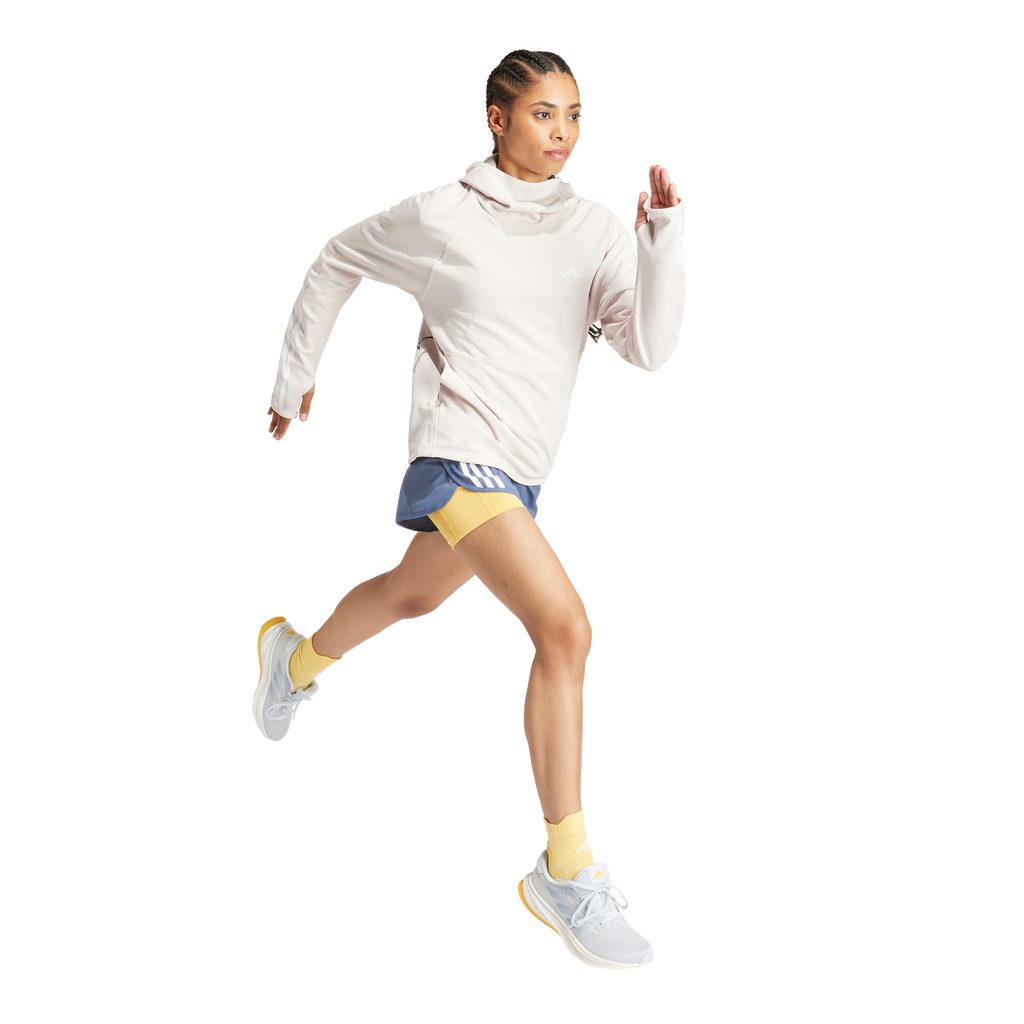 Adidas Own The Run 3-Stripe Hoodie Women's - Putty Mauve