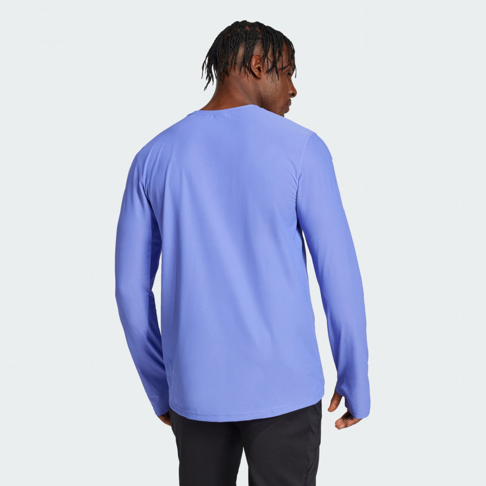 Adidas Run It Long Sleeve Shirt - Semi Cobalt Blue