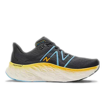 New Balance Fresh Foam X More V4 Men's - Black/coastal blue and ginger lemon
