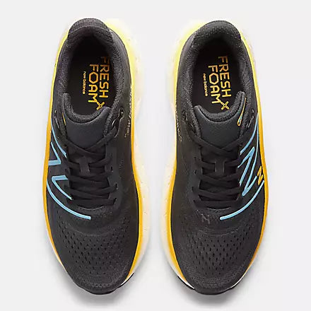 New Balance Fresh Foam X More V4 Men's - Black/coastal blue and ginger lemon