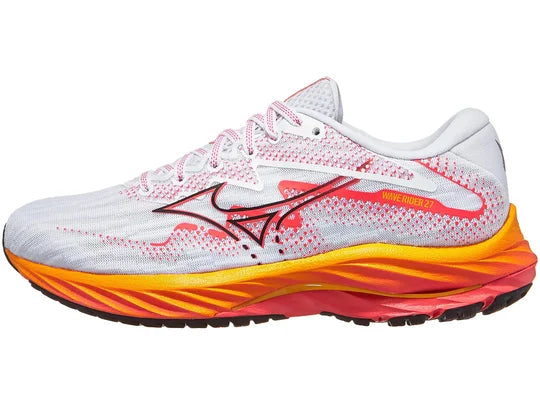 Mizuno Wave Rider 27 Women's - White/Black/Dubarry