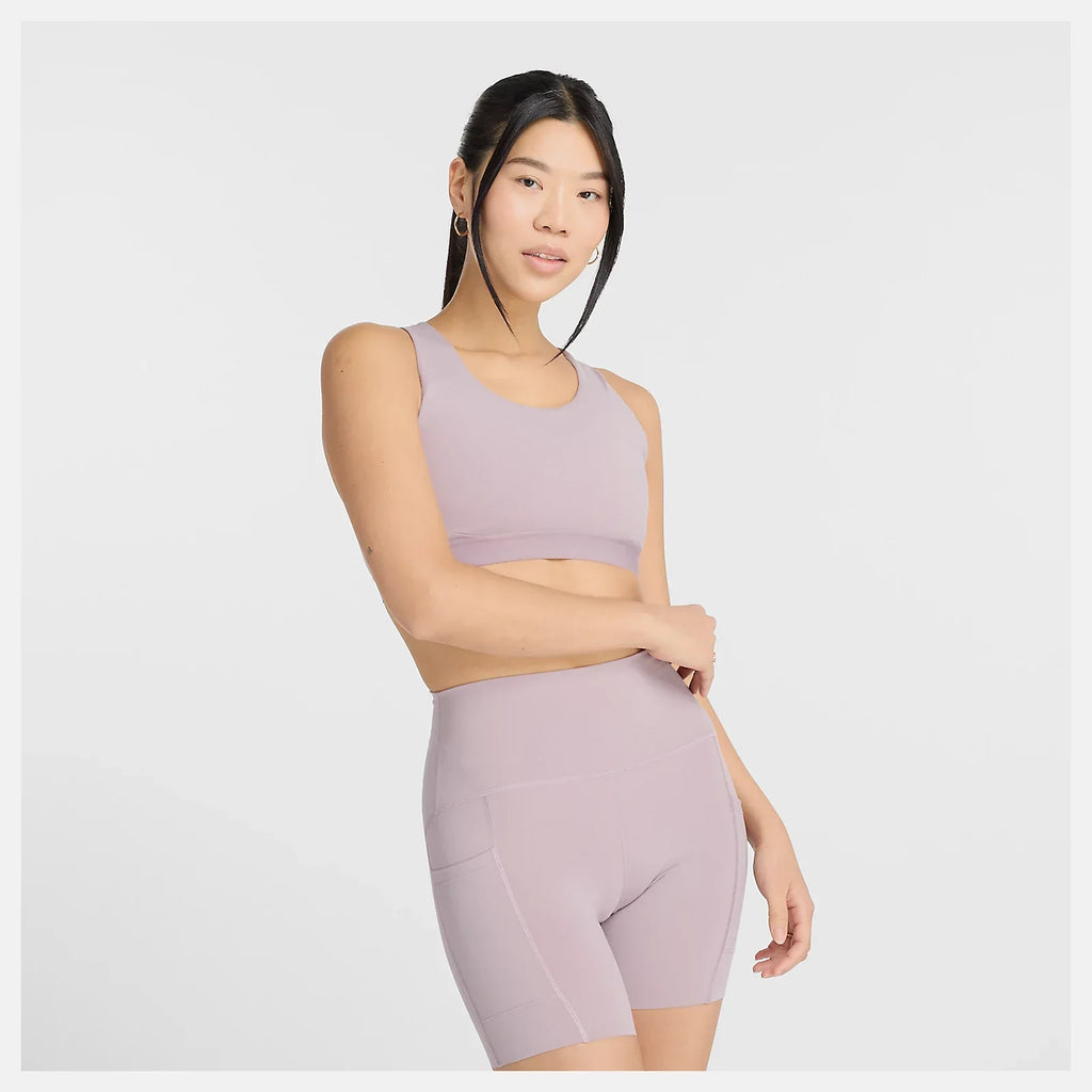 NB Sleek Medium Support Pocket Sports Bra - Ice Wine